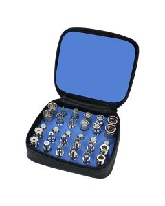 CAL TEST ELECTRONICS CT2701A - Kit adaptoare coaxiale nichelate în husă cu fermoar