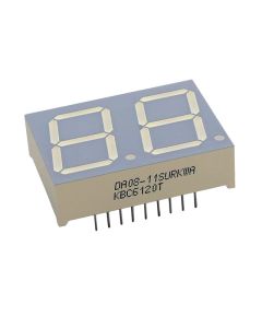 KINGBRIGHT DA08-11SURKWA - Display 7 Segmente 0.8" Dublu Roșu 18DIP