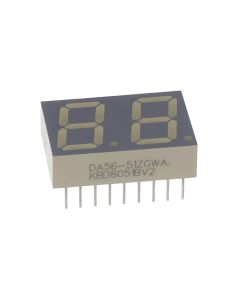 KINGBRIGHT DA56-51ZGWA - Display 7 Segmente 0.56" Dublu Verde 18DIP