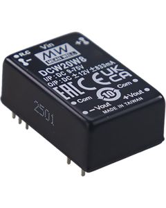 MEAN WELL DCW20W8-12 - 20W; 9-75Vin; 12Vout 833mA; DIP24