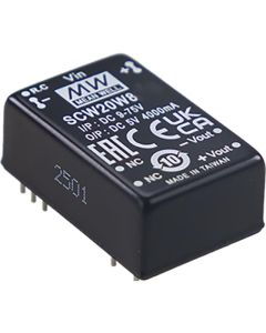 MEAN WELL SCW20W8-24 - 20W; Intrare 9-75V; Ieșire 24V @ 833mA; DIP24