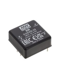 MEAN WELL SI06W8-09 - 6W; Intrare 9-75V; Ieșire 9V @ 667mA, 1"x1"