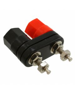 MUELLER ELECTRIC BU-00283 - Conector dublu tip bornă hexagonală negru/roșu