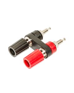 MUELLER ELECTRIC BU-P4243-0 - Conector dublu tip bornă canelată negru/roșu