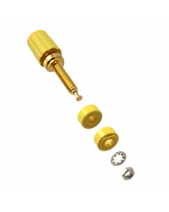 POMONA ELECTRONICS 3750-4 - Bornă de conexiune moletată galbenă