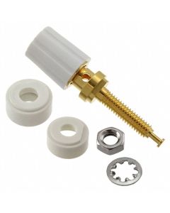 POMONA ELECTRONICS 3750-9 - Bornă de conexiune moletată albă