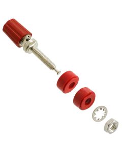 POMONA ELECTRONICS 3760-2 - Bornă de conexiune moletată roșie