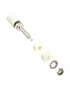 POMONA ELECTRONICS 3760-9 - Bornă de conexiune moletată albă