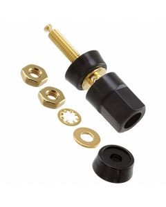 POMONA ELECTRONICS 5018-0 - Bornă de conexiune hexagonală neagră