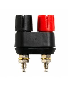 POMONA ELECTRONICS 6884 - Bornă de conexiune dublă striată negru/roșu