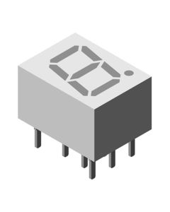 VISHAY OPTO TDSO1160-KL - Display 7 Segmente 0.28" Simplu Roșu-Portocaliu