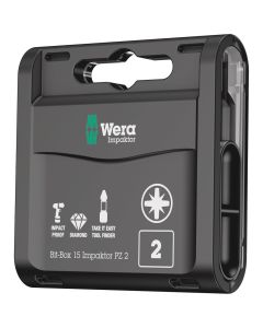 WERA 5057763001 - Set biți Bit-Box 15 Impaktor PZ, PZ 2 x 25 mm, 15 piese