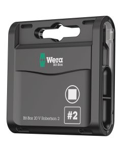 WERA 5057790001 - Set biți Bit-Box 20 V Robertson, #2 x 25 mm, 20 piese