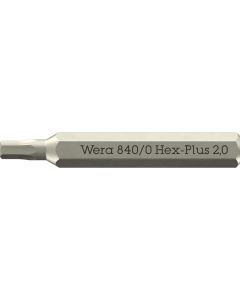 WERA 5058111001 - Bit Micro 840 Hex-Plus, 2.0 x 30 mm