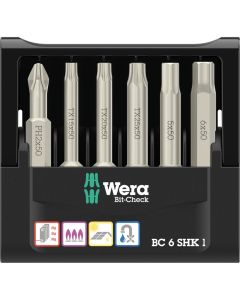 WERA 5073631001 - Set de biți Bit-Check 6 SHK 1 SB, 6 piese
