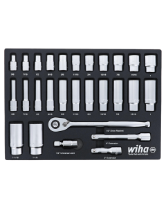 WIHA 33896 - Set 28 piese profesionale prindere 1/2"